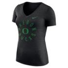 Women's Nike Oregon Ducks Dri-fit Touch Tee, Size: Xl, Black