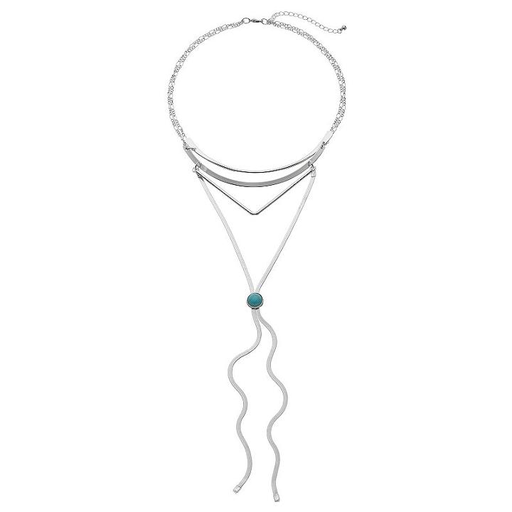 Mudd&reg; Simulated Turquoise Bolo Y Necklace, Women's, Turq/aqua