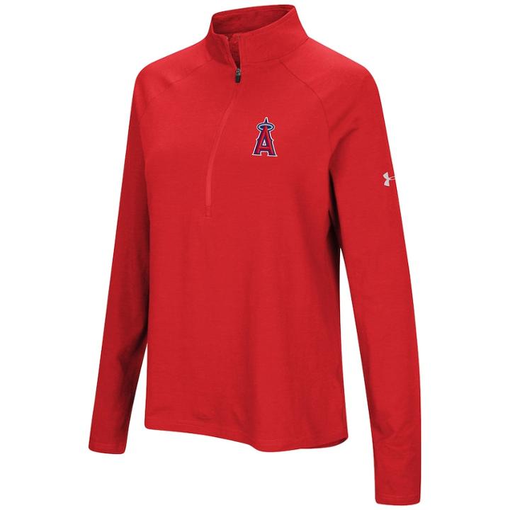 Women's Under Armour Los Angeles Angels Of Anaheim Passion Pullover, Size: Small, Red