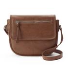 Ili Leather Flap Crossbody Bag, Women's, Brown