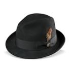 Men's Stacy Adams Wool Felt Pinched-front Fedora, Size: Large, Black