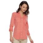 Petite Sonoma Goods For Life&trade; Tunic Shirt, Women's, Size: S Petite, Med Pink