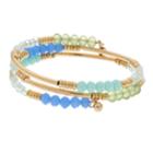 Lc Lauren Conrad Beaded Coil Bracelet, Women's, Blue