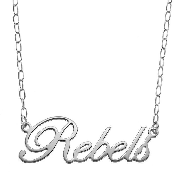 Fiora Sterling Silver Ole Miss Rebels Necklace, Women's, Size: 16, Grey