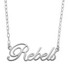 Fiora Sterling Silver Ole Miss Rebels Necklace, Women's, Size: 16, Grey