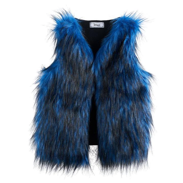 Disney D-signed Descendants 2 Girls 7-16 Blue Faux-fur Vest, Size: Small, Blue Other