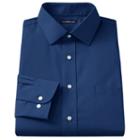 Men's Croft & Barrow&reg; Classic-fit Solid Broadcloth Spread-collar Dress Shirt, Size: 17.5 36/37, Blue