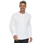 Men's Croft & Barrow&reg; Classic-fit Stretch Henley, Size: Medium, White