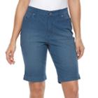 Women's Gloria Vanderbilt Amanda Bermuda Shorts, Size: 14, Light Blue