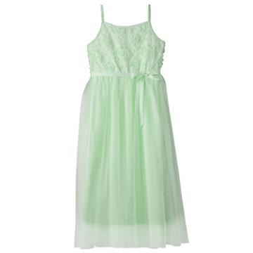 Girls 7-16 & Plus Size Lilt Soutache Flower Bodice Ballet Maxi Dress, Size: 14 1/2, Lt Green