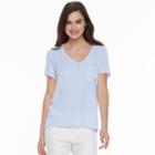 Juniors' So&reg; Voop Neck Tee, Teens, Size: Small, Med Blue