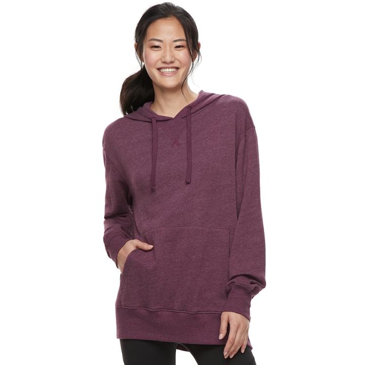 Juniors' So&reg; Oversized Pullover Tunic Hoodie, Teens, Size: Xl, Drk Purple