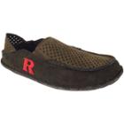 Men's Rutgers Scarlet Knights Cayman Perforated Moccasin, Size: 12, Beig/green (beig/khaki)