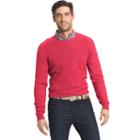 Men's Izod Classic-fit 12gg Waffle-weave Wool-blend Crewneck Sweater, Size: Medium, Red Other