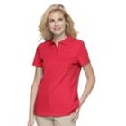 Women's Croft & Barrow&reg; Classic Solid Polo, Size: Medium, Med Red