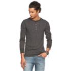 Men's Rock & Republic Thermal Henley Tee, Size: Small, Grey