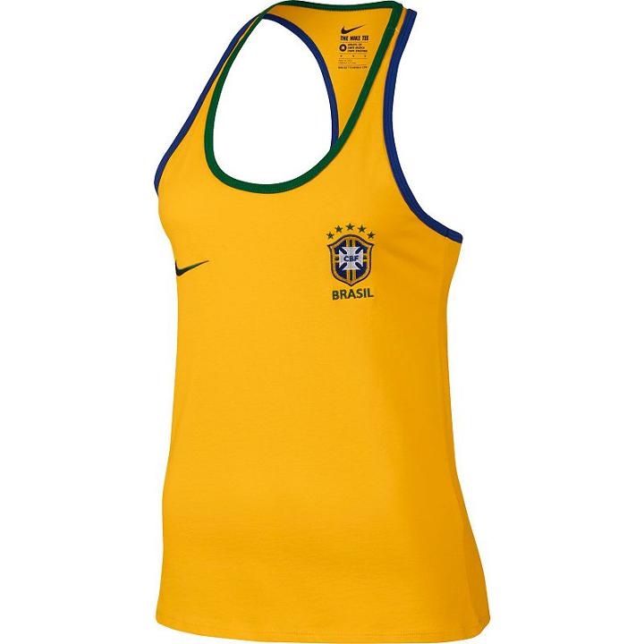 Women's Nike Brasil Cbf Crest Tank Top, Size: Medium, Yellow