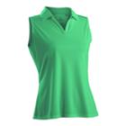Nancy Lopez Luster Sleeveless Golf Polo - Women's, Size: Large, Green