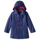 Girls 4-6x Towne By London Fog Trench Coat, Girl's, Size: 4, Med Blue