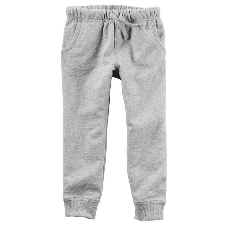 Boys 4-8 Carter's Pull-on French Terry Jogger Pants, Size: 4, Light Grey
