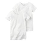 Girls 4-8 Carter's 2-pk White Tees, Size: 8