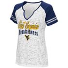 Women's Campus Heritage West Virginia Mountaineers Notch-neck Raglan Tee, Size: Small, White Oth