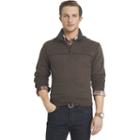 Big & Tall Arrow Classic-fit Sueded Fleece Quarter-zip Pullover, Men's, Size: L Tall, Med Brown
