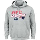 Men's New England Patriots 2017 Afc Champions Wonderstruck Hoodie, Size: Medium, Grey