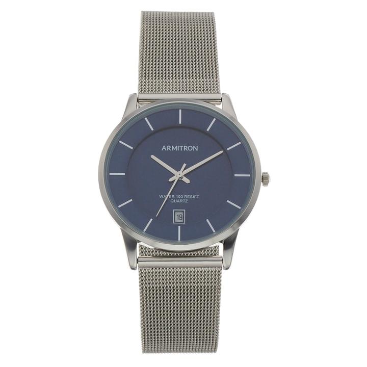 Armitron Men's Stainless Steel Mesh Watch - 20/5123nvsv, Size: Medium, Grey