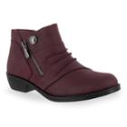 Easy Street Sable Women's Ankle Boots, Size: 8 Wide, Dark Red