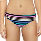 Juniors' Hot Water Striped Cheeky Bikini Bottoms, Size: Small, Ovrfl Oth