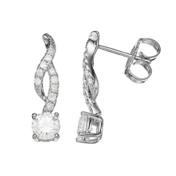 Forever Classic 7/8 Carat T.w. Lab-created Moissanite Infinity Drop Earrings, Women's, White