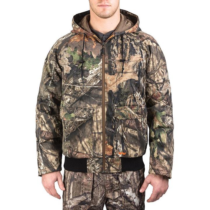 Men's Walls Camo Insulated Hooded Bomber Jacket, Size: Xl, Ovrfl Oth