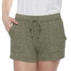 Juniors' So&reg; Cozy Brushed Jersey Shorts, Teens, Size: Xs, Dark Green