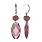 Simply Vera Vera Wang Beaded Nickel Free Oval Drop Earrings, Women's, Purple