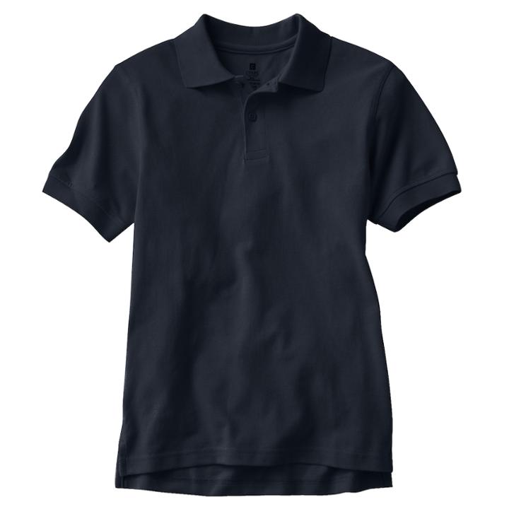 Boys 4-20 Chaps Solid Pique School Uniform Polo, Size: 14-16, Blue (navy)