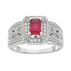 Lab-created Ruby & Diamond Accent Ring, Women's, Size: 7, Red