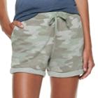 Juniors' So&reg; Cuffed French Terry Shorts, Teens, Size: Small, Med Green
