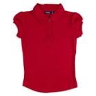 Girls 4-6x Chaps School Uniform Polo, Girl's, Size: 6x, Red Other