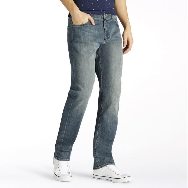Men's Lee Extreme Motion Stretch Athletic-fit Jeans, Size: 38x30, Dark Blue