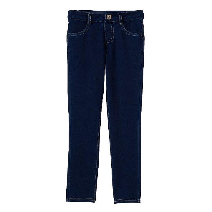 Girls 4-7 Sonoma Goods For Life&trade; French Terry Skinny Jeggings, Girl's, Size: 5, Dark Blue