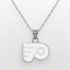 Logoart Philadelphia Flyers Sterling Silver Logo Pendant, Women's, Size: 18, Grey