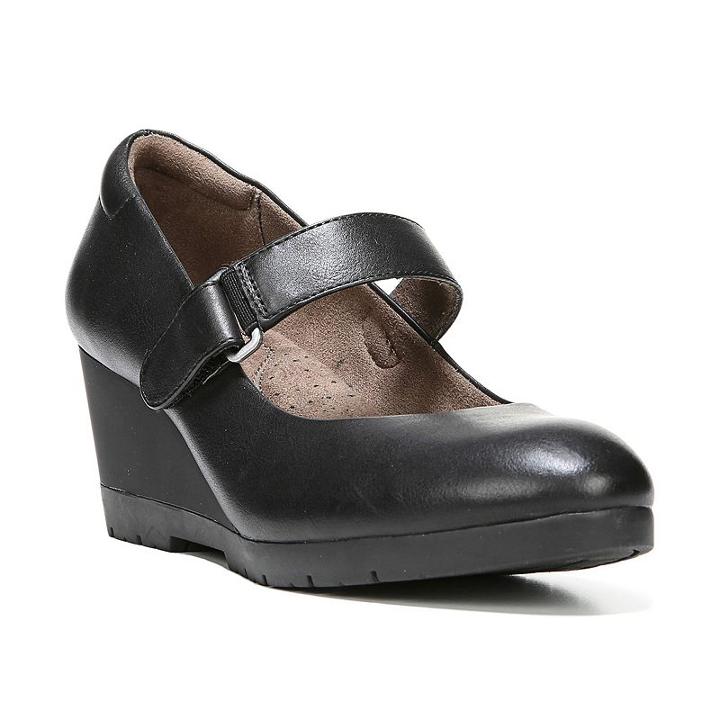 Naturalsoul By Naturalizer Maritza Women's Mary Jane Wedges, Size: Medium (7.5), Black