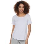 Women's Sonoma Goods For Life&trade; Pleated Crewneck Tee, Size: Xxl, Lt Purple