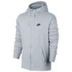 Men's Nike Full-zip Jersey Hoodie, Size: Xl, Light Grey