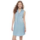 Juniors' So&reg; Lace-up Chambray Shirt Dress, Teens, Size: Small, Light Blue