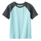 Boys 4-10 Jumping Beans&reg; Colorblock Raglan Short Sleeve Tee, Boy's, Size: 7, Turquoise/blue (turq/aqua)