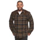 Men's Coleman Classic-fit Flannel Sherpa-lined Shirt Jacket, Size: Large, Brown