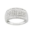 1 Carat T.w. Diamond Sterling Silver Ring, Women's, Size: 6, White