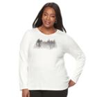 Plus Size Croft & Barrow&reg; Holiday Spirit Tee, Women's, Size: 2xl, Natural